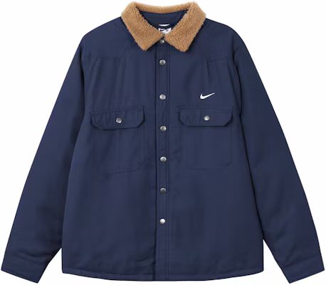 Nike Blue Polo Collar Jacket with Solid Logo Print DQ6329-410 Order Nike Blue Polo Collar Jacket with Solid Logo Print DQ6329-410