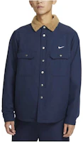 Purchase Nike Blue Polo Collar Jacket with Solid Logo Print DQ6329-410