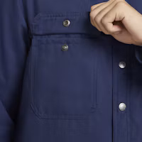 Sizing Nike Blue Polo Collar Jacket with Solid Logo Print DQ6329-410