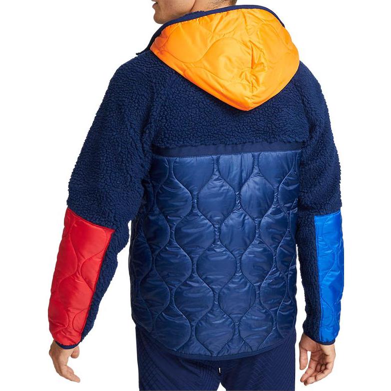 Nike Blue Solid Logo Patch Zip-Up Hoodie Jacket DJ5820-492 圖 3