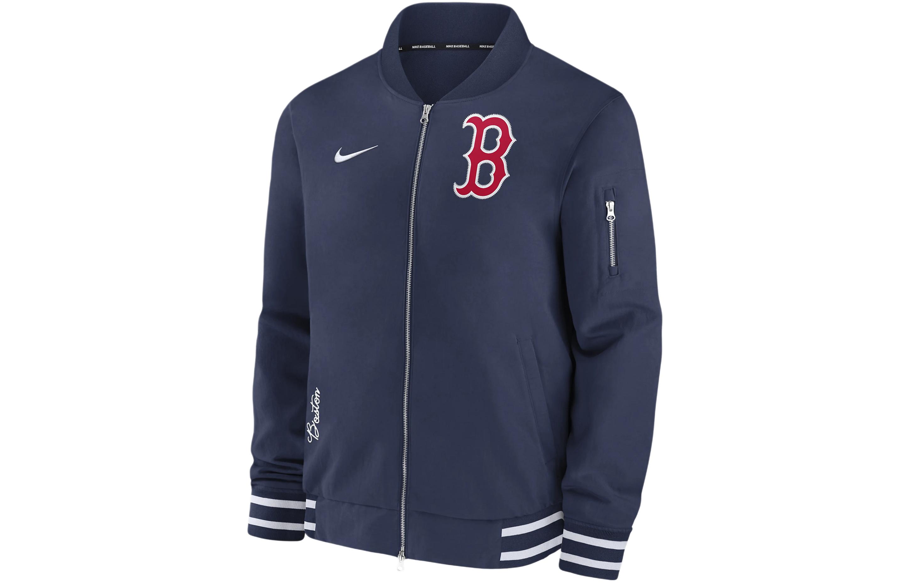 Nike Boston Red Sox Full-Zip Jacket Navy Blue Casual Team Logo Jacket 015D11ABBQ-132