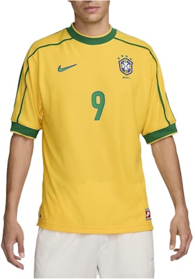 Nike Brazil 1998 Reissue Soccer Jersey Mint Green/Lucky Green. IB1155-741 Shop Nike Brazil 1998 Reissue Soccer Jersey Mint Green/Lucky Green. IB1155-741