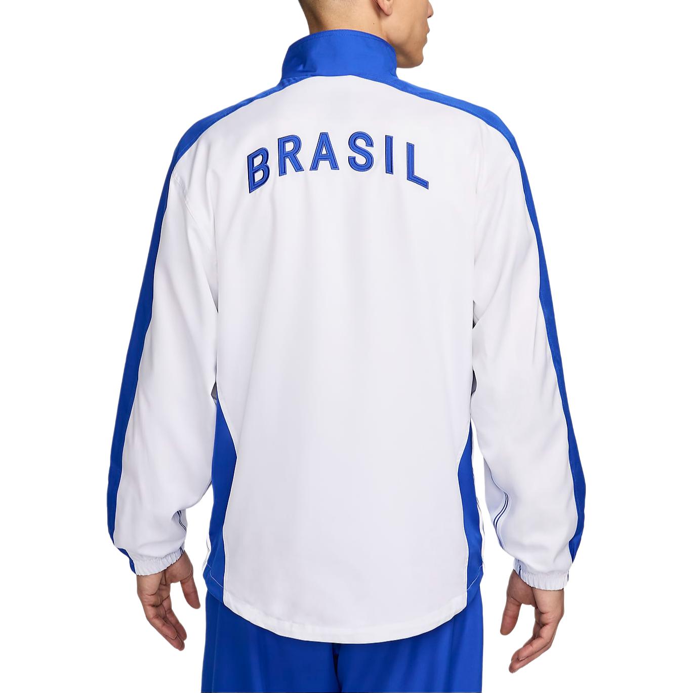 Lookbook Nike Jaket Track Retro Warna Brazil 1998 Reissue Putih FZ6681-100