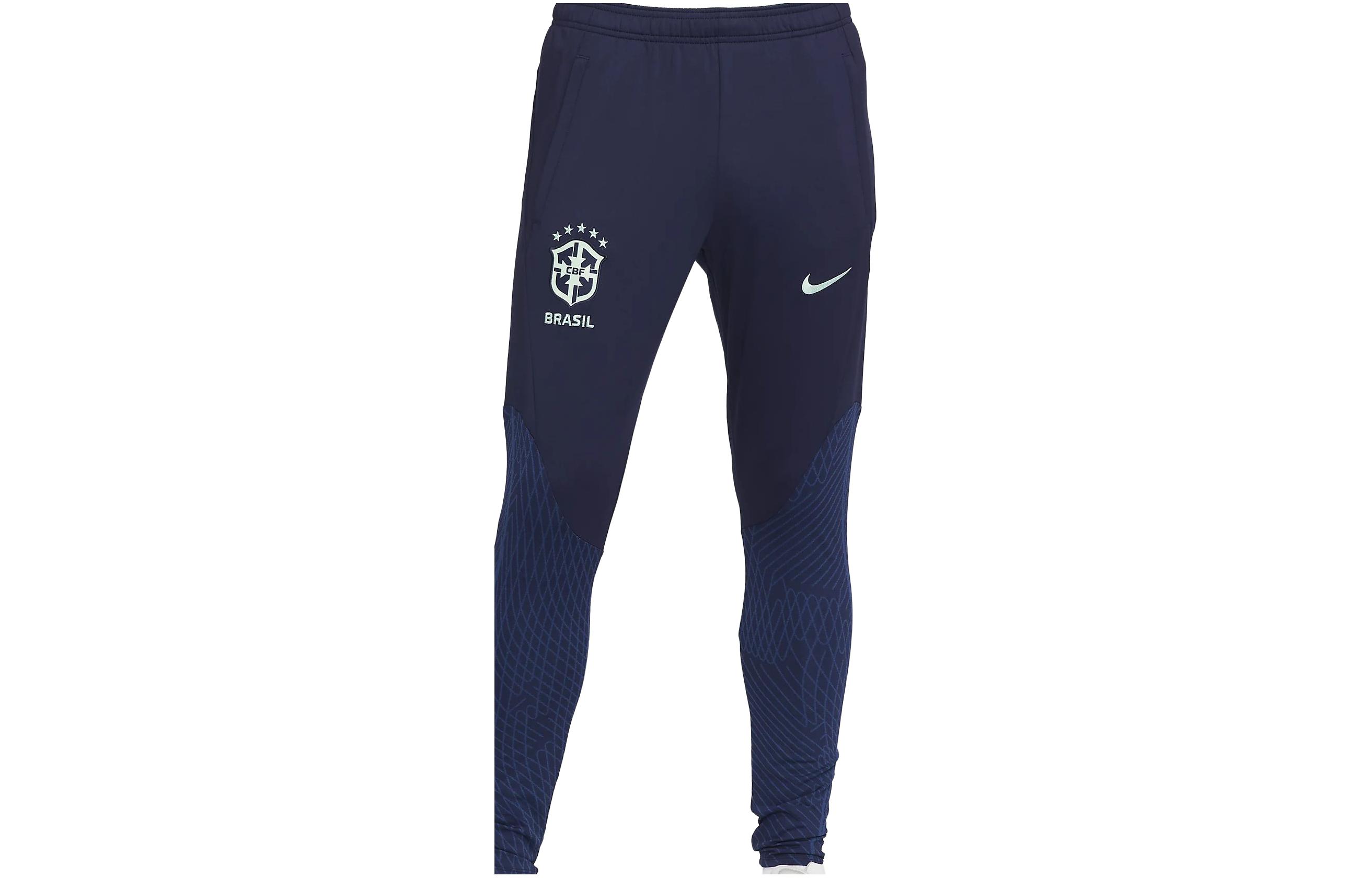 Nike Brazil Strike High-Waisted Slim Fit Training Pants Blue Football Series DH6477-498