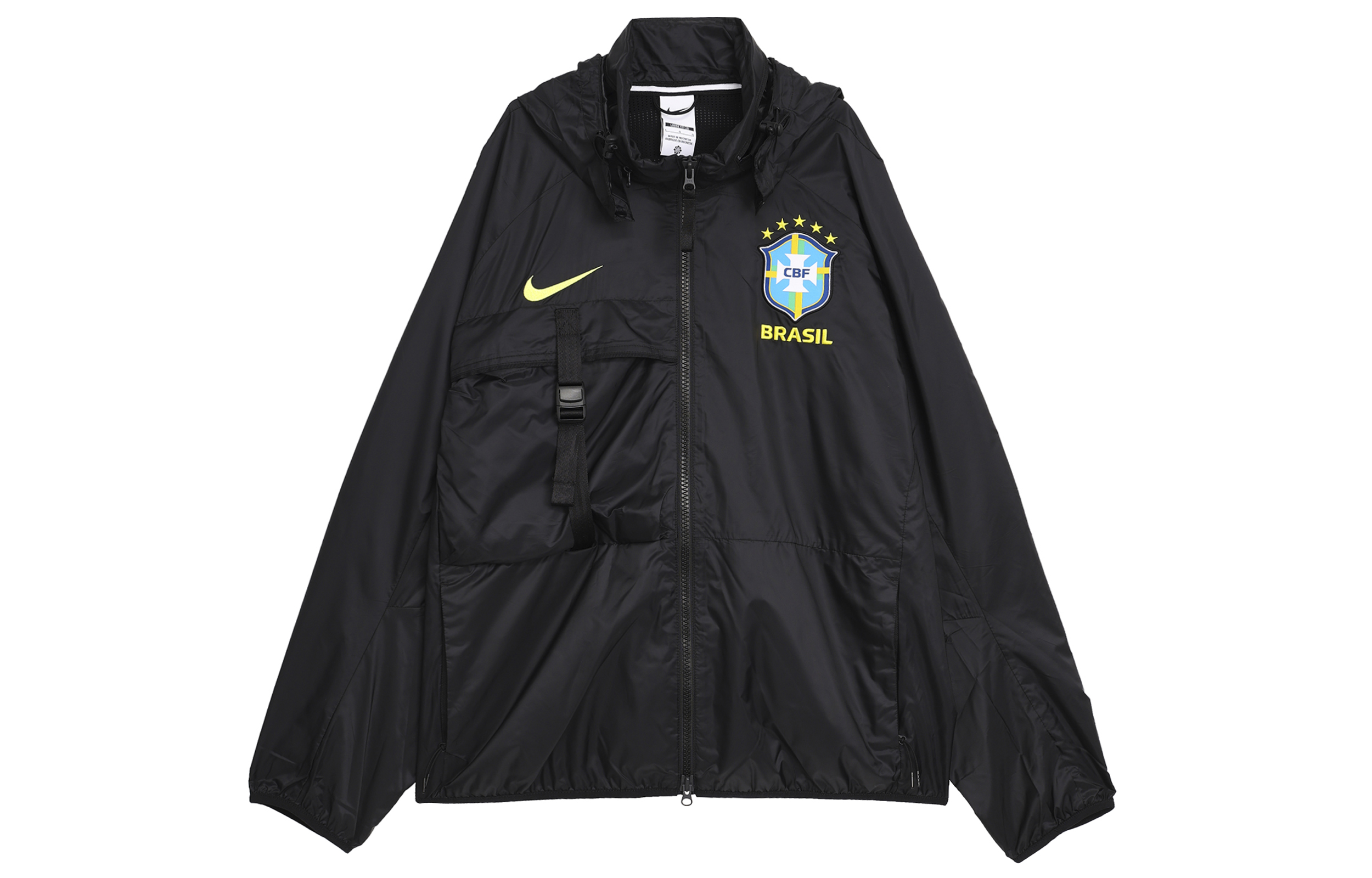 Nike Brazil Team Full-Zip Raglan Football Jacket Black () FZ8359-010