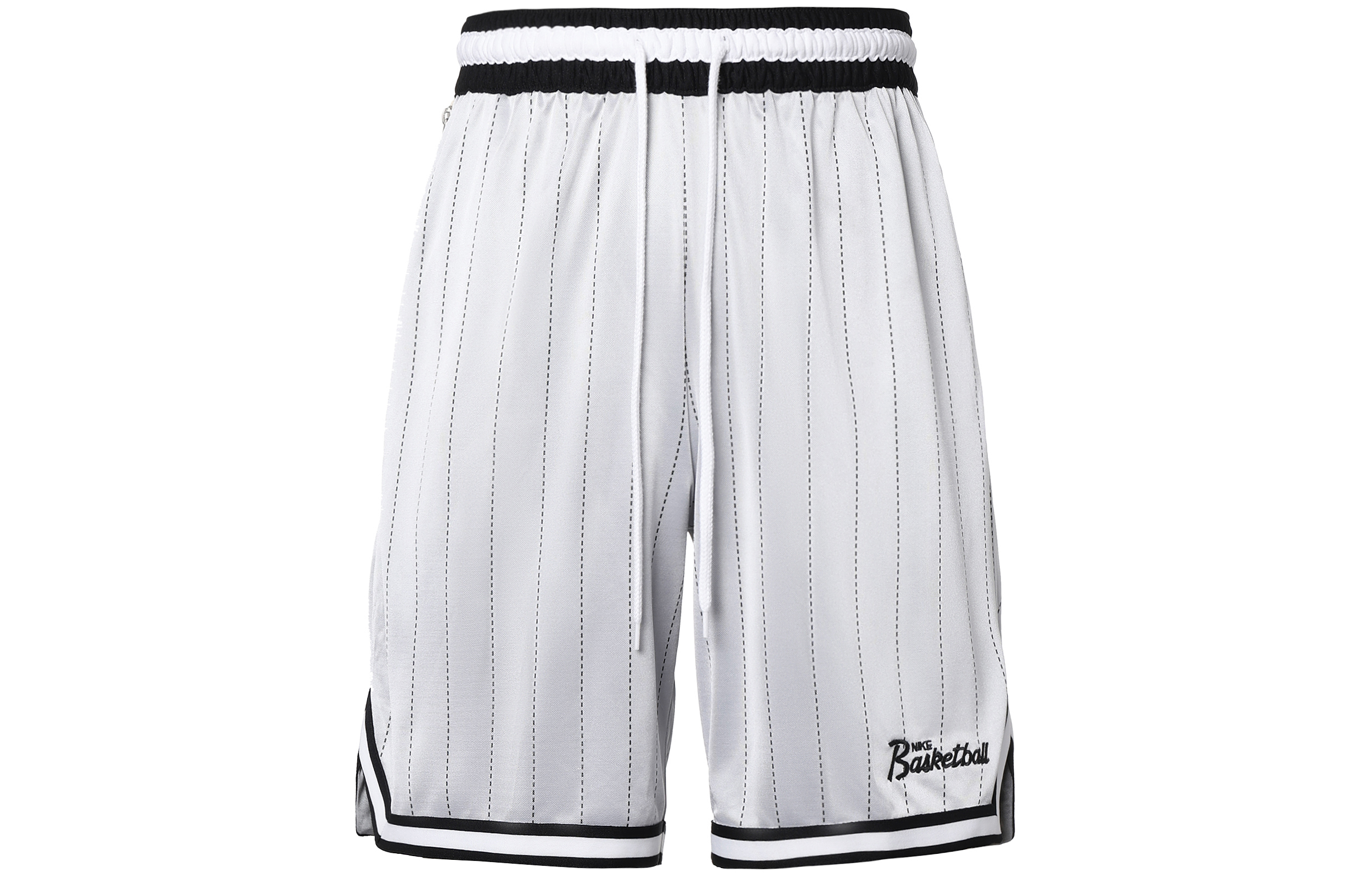 Nike Breathable Striped Casual Sports Shorts with Lace-Up Design DA5710-100