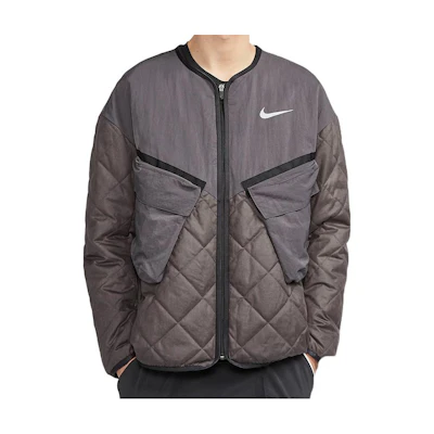 Nike Brown Colorblock Letter Print Full-Zip Jacket CJ1460-082