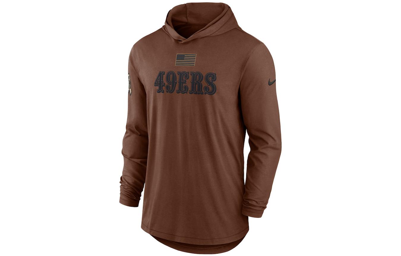 Nike Brown Hoodie with Digital Letter Print 010J01CBA2T-U8F