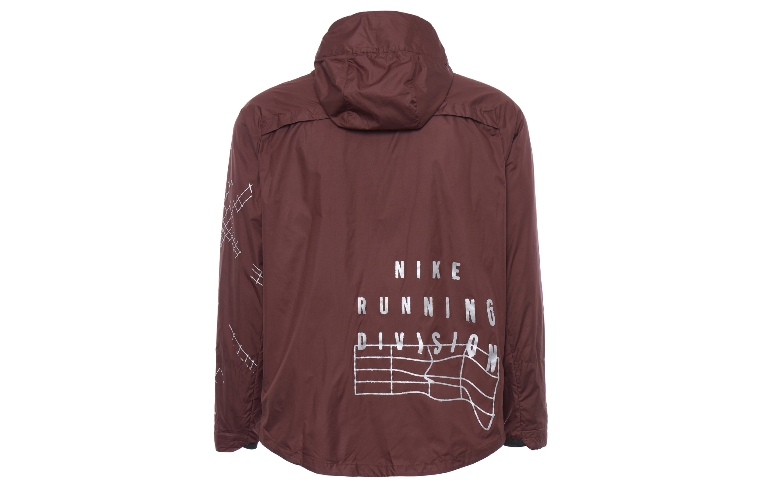 Nike Brown Letter Print Zip-Up Hoodie Jacket DQ6519-652 圖 3