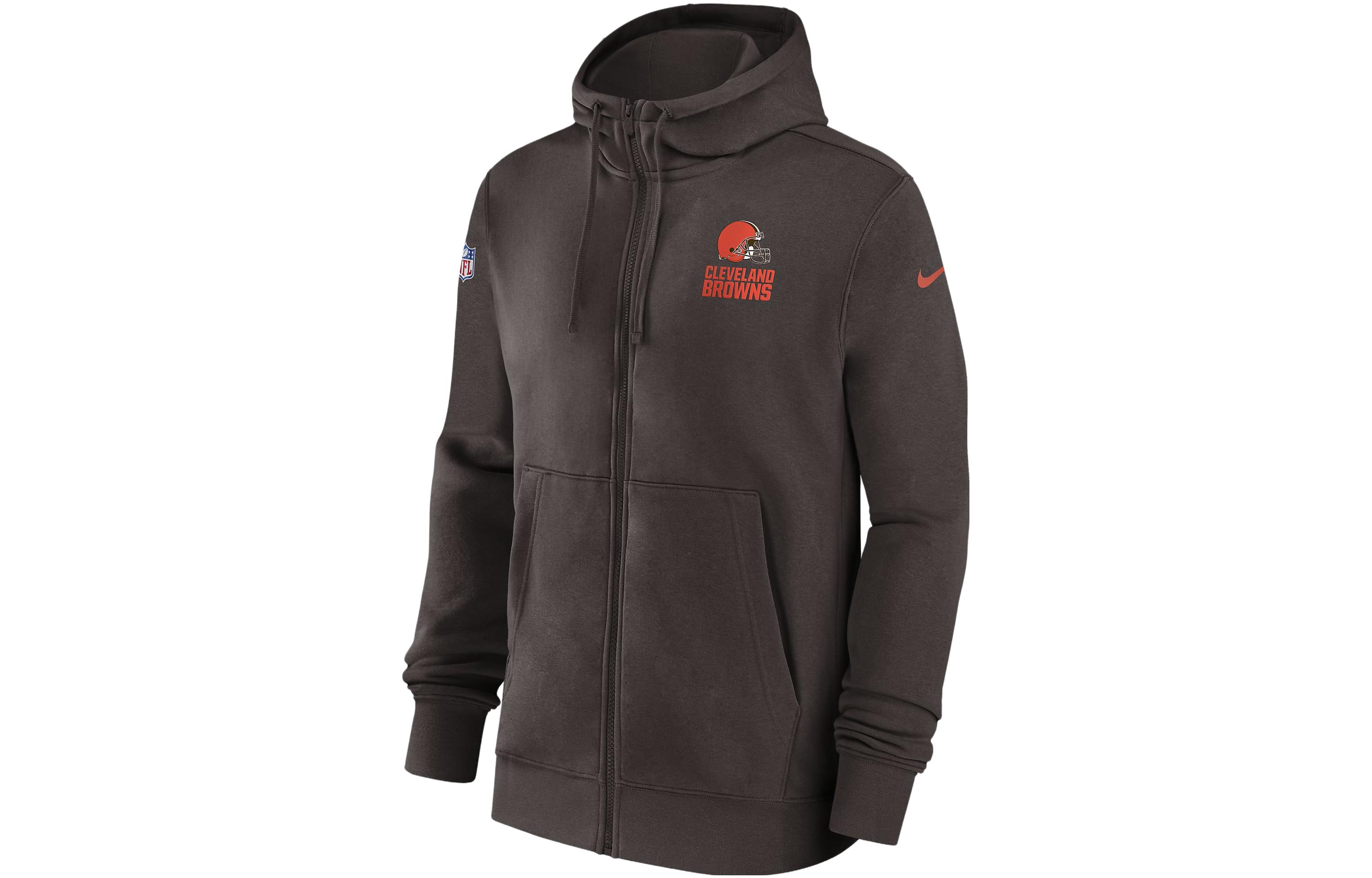 Nike Brown Logo Printed Zip-Up Jacket 00MR2DI93-XNN