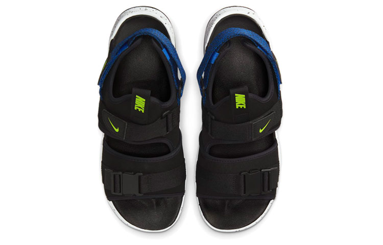 Lookbook Nike Canyon Sandalen Klettverschluss Schwarz Blau Offene Zehen Flache Sandalen CI8797-009