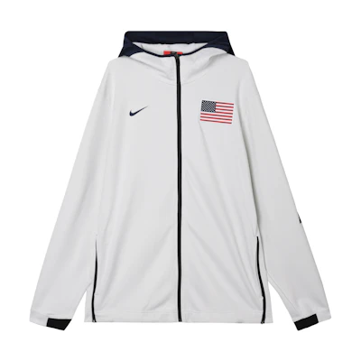 Nike Captain America Basketball World Cup Hoodie Jacket White AT4879-100
