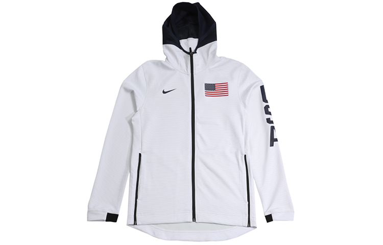 Nike Captain America Basketball World Cup Hoodie Jacket White AT4879-100 圖 2