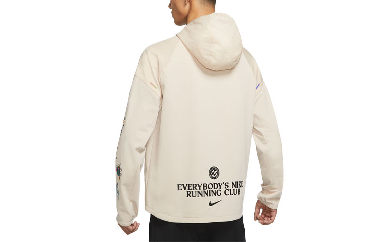 Nike Cartoon Letter Print Running Casual Hoodie Jacket Light Tan DO6975-206 圖 3