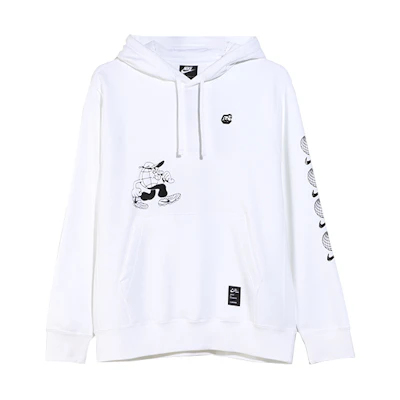 Nike Cartoon Print Fleece Sweatshirt White CK2992-100
