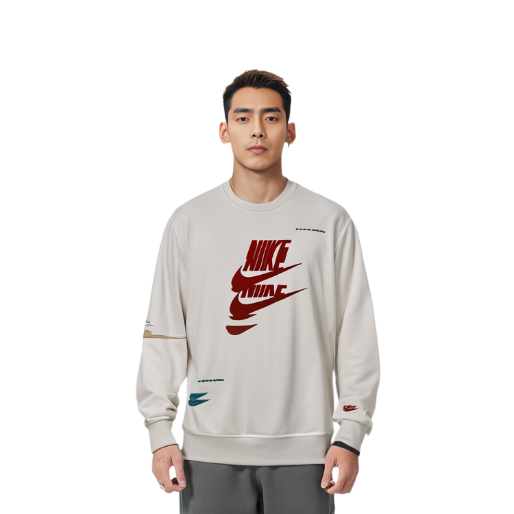 Nike Casual Crewneck Pullover Vintage White Sweatshirt FD9901-030 圖 4