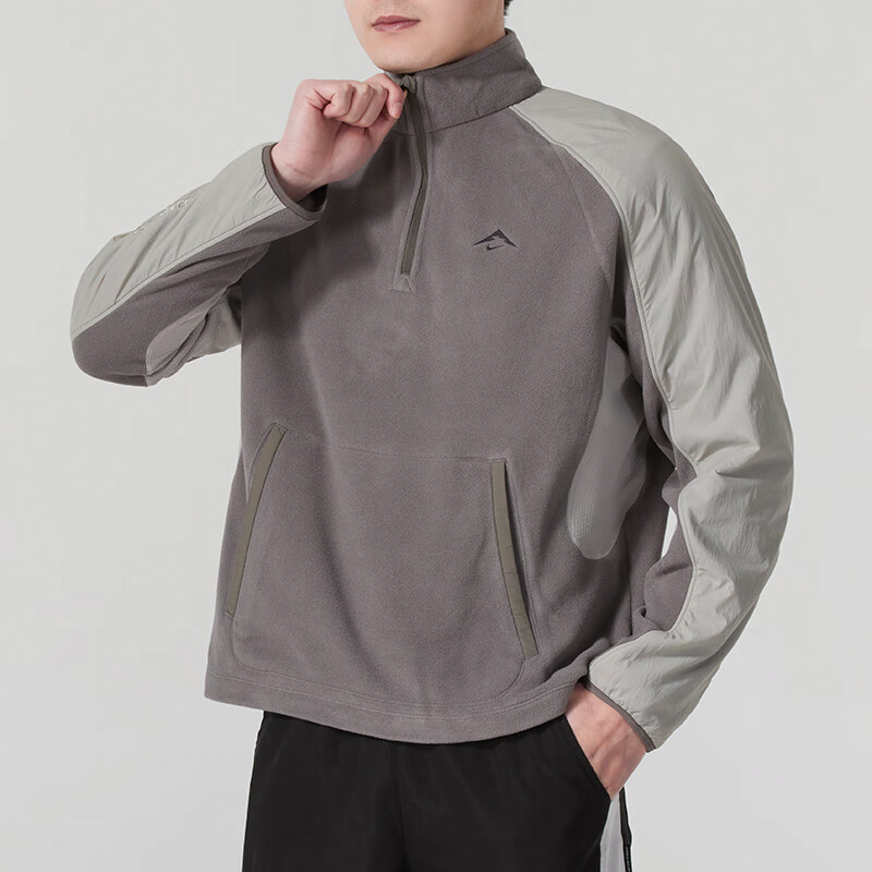 Lookbook Nike Casual Lightweight Half-Zip Sweatshirt in Dark Grey FV9964-289