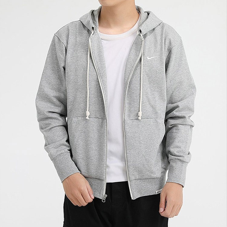 Nike Casual Sports Knit Zip-Up Hoodie Light Grey CK6363-063 圖 4