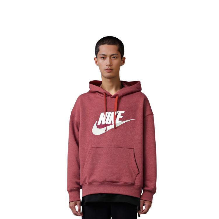 Nike Casual Sports Pullover Hoodie Brick Red CN8753-895 圖 4