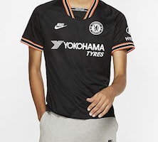 Nike Chelsea BREATHE Tercera Camiseta Negra de Fútbol para Aficionados. AT0028-011 Details for Nike Chelsea BREATHE Tercera Camiseta Negra de Fútbol para Aficionados. AT0028-011