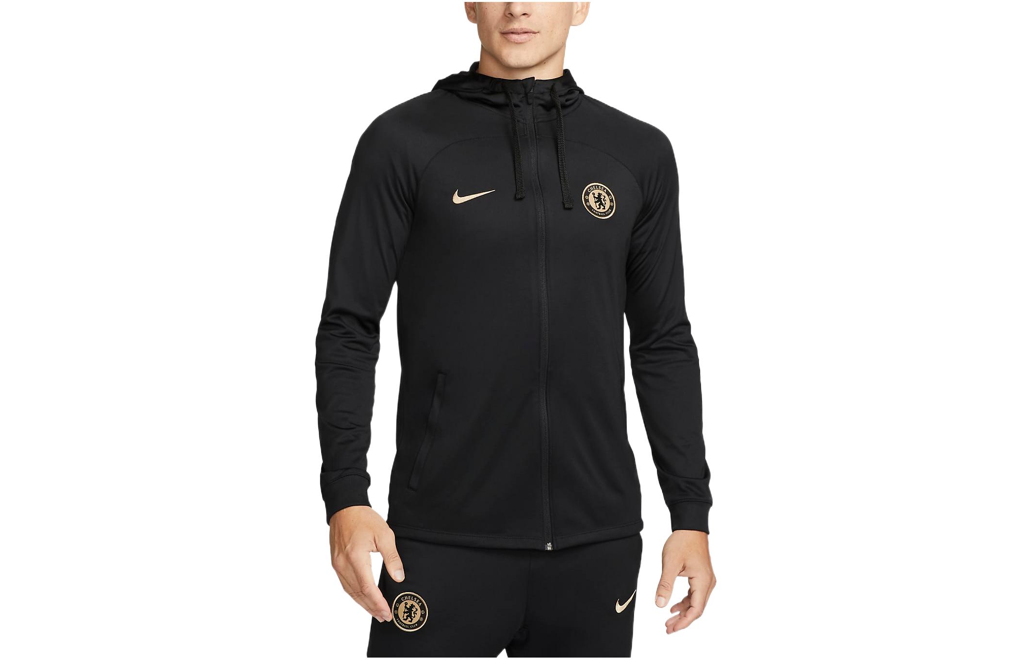 Nike Chelsea FC Strike Dri-FIT Knit Soccer Jacket - Black DR5333-010