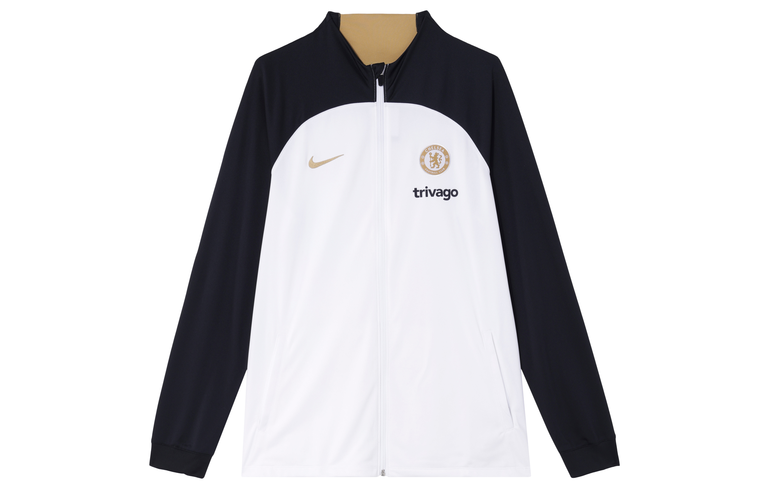 Nike Chelsea FC Strike White Embroidered Logo Track Jacket Football Style DX3474-101