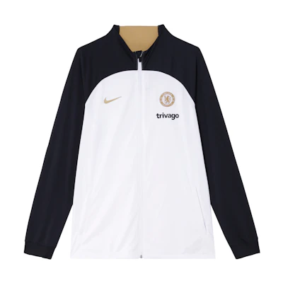 Nike Chelsea FC Strike White Embroidered Logo Track Jacket Football Style DX3474-101
