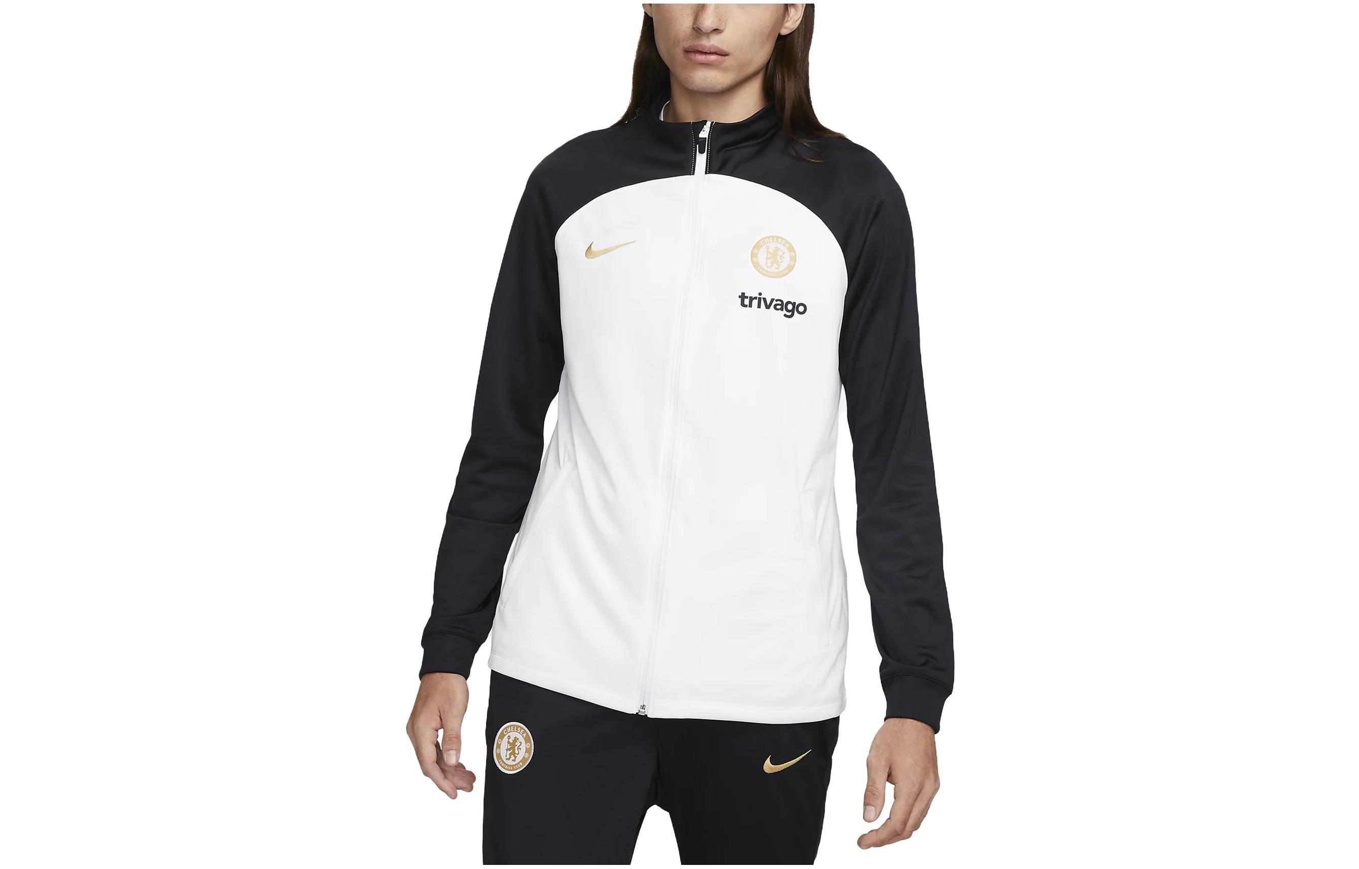 Nike Chelsea FC Strike White Embroidered Logo Track Jacket Football Style DX3474-101 圖 2