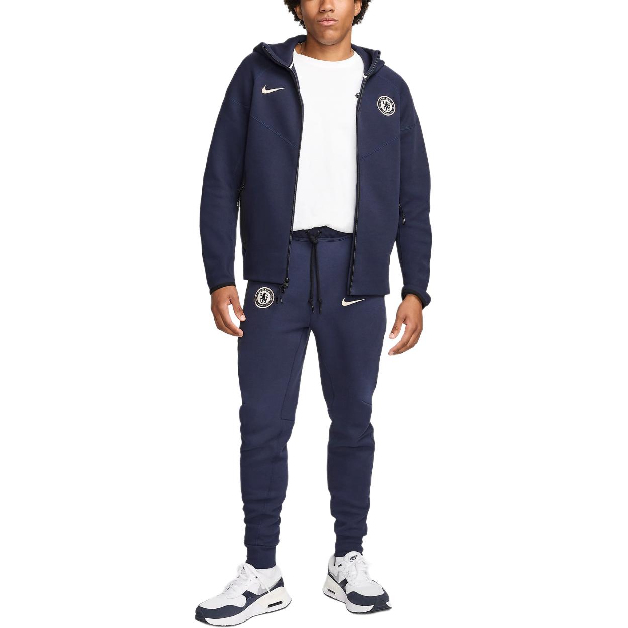 Shop Nike Chelsea FC Tech Fleece Windrunner  Jacket Obsidian Fashion Zip-Up FZ4175-452