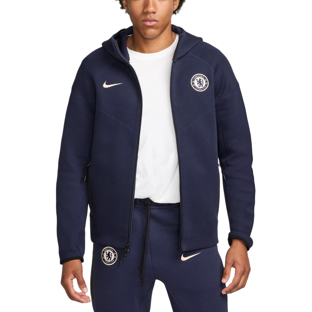 Purchase Nike Chelsea FC Tech Fleece Windrunner  Jacket Obsidian Fashion Zip-Up FZ4175-452