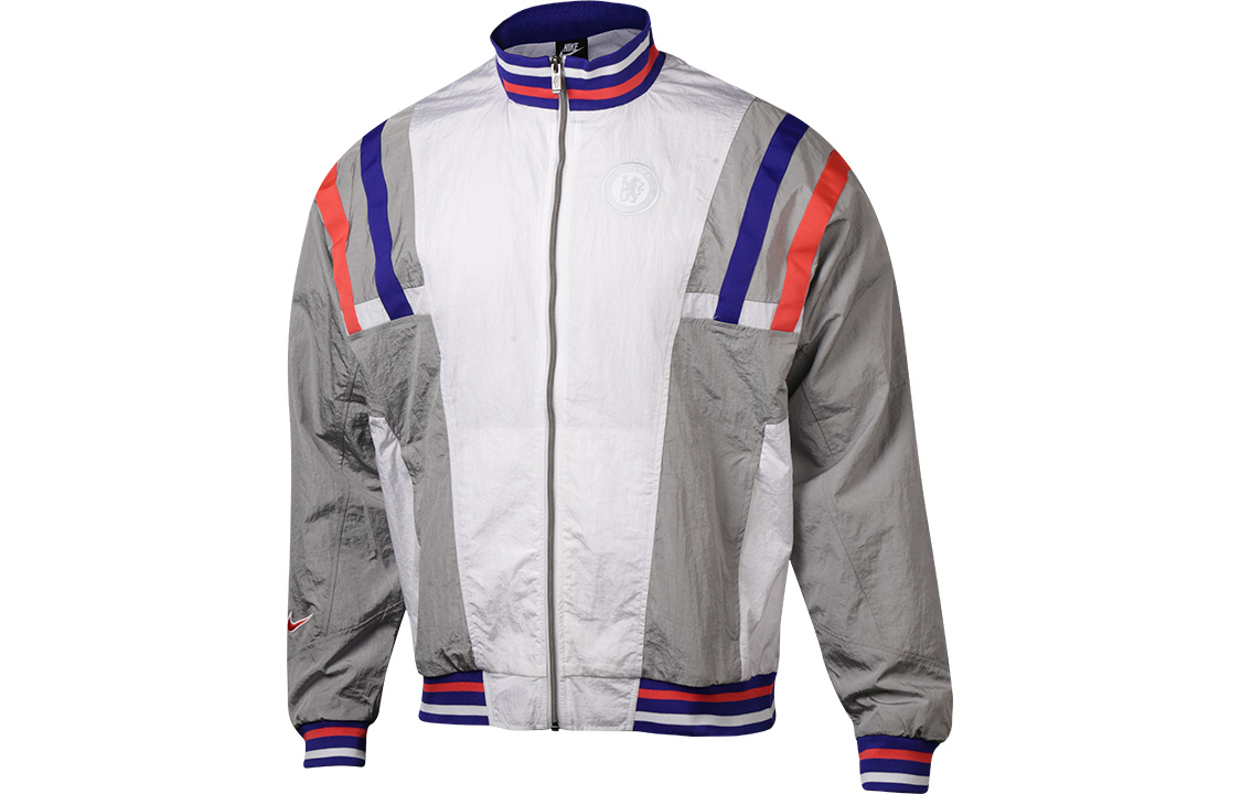 Nike Chelsea Soccer Training Retro Colorblock Track Jacket Grey CW3894-100