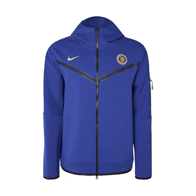 Nike Chelsea Tech Fleece Windrunner Zip Hoodie Jacket Mens Blue DV4822-495