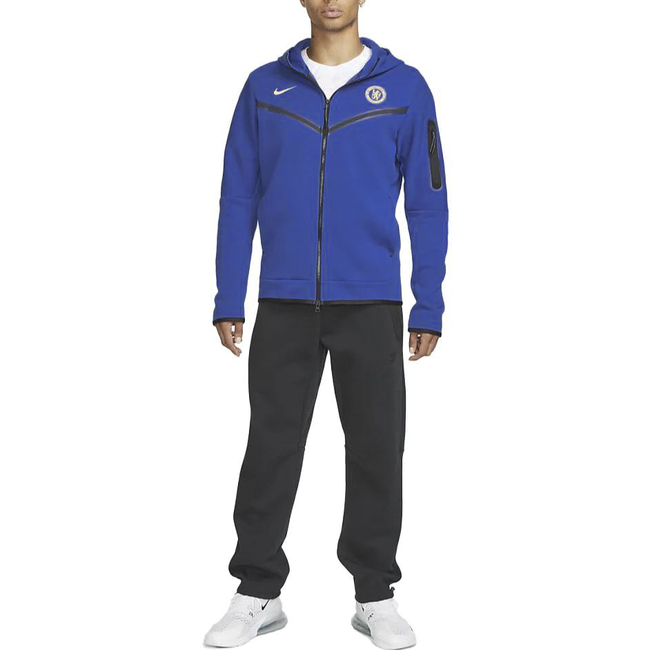 Shop Nike Chelsea Tech Fleece Windrunner Jaket Hoodie Pria Biru DV4822-495