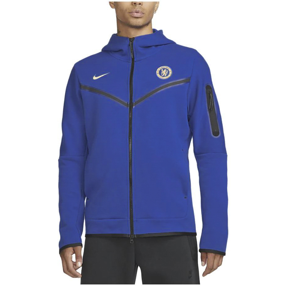 Purchase Nike Chelsea Tech Fleece Windrunner Jaket Hoodie Pria Biru DV4822-495