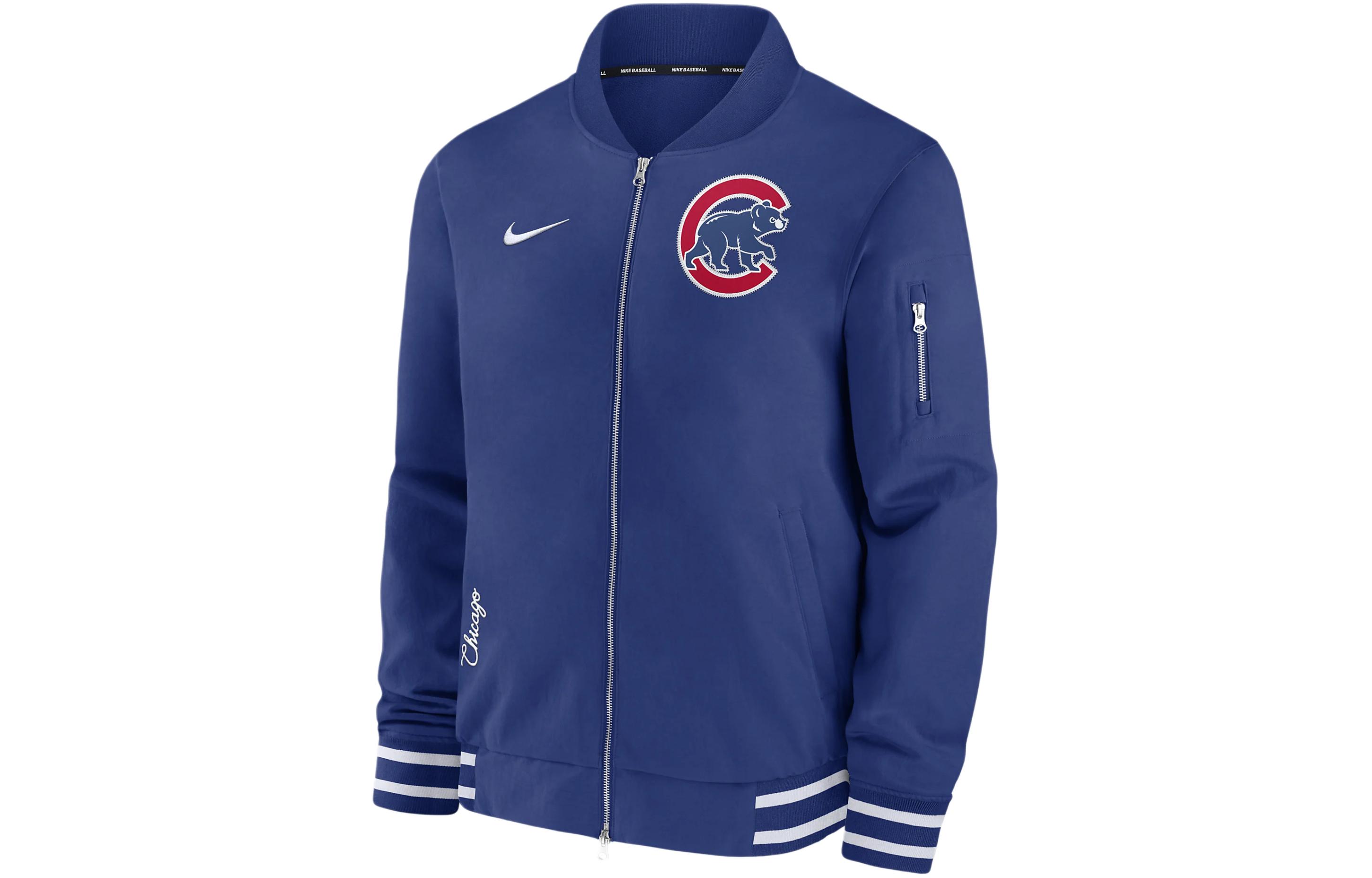 Nike Chicago Cubs Authentic Collection Logo Casual Jacket Navy Blue 015D03AVEJ-132