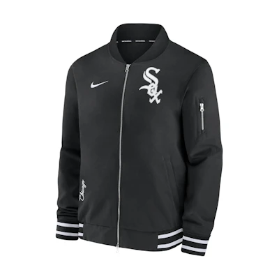 Nike Chicago White Sox Logo Full-Zip Jacket Black Casual Outerwear 015D03AYRX-132