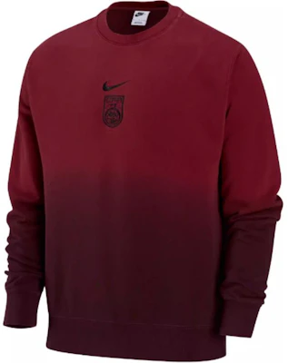 Nike China Team Soccer Crewneck Pullover Merah Tua/Maroon Gelap/Hitam FJ7265-613 Buy Nike China Team Soccer Crewneck Pullover Merah Tua/Maroon Gelap/Hitam FJ7265-613