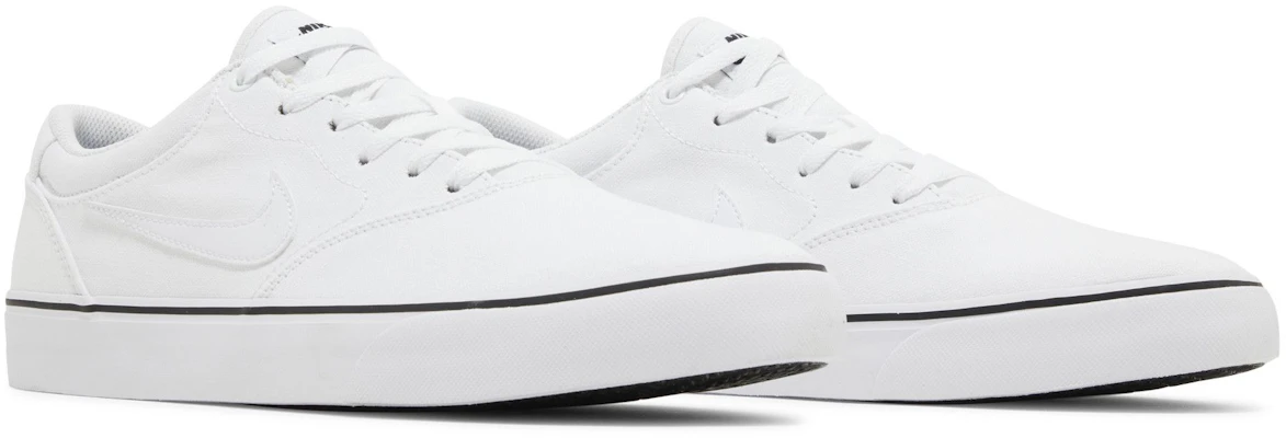 Nike Chron 2 Canvas SB ''Triple White'' Scarpe Bianche DM3494-102 1