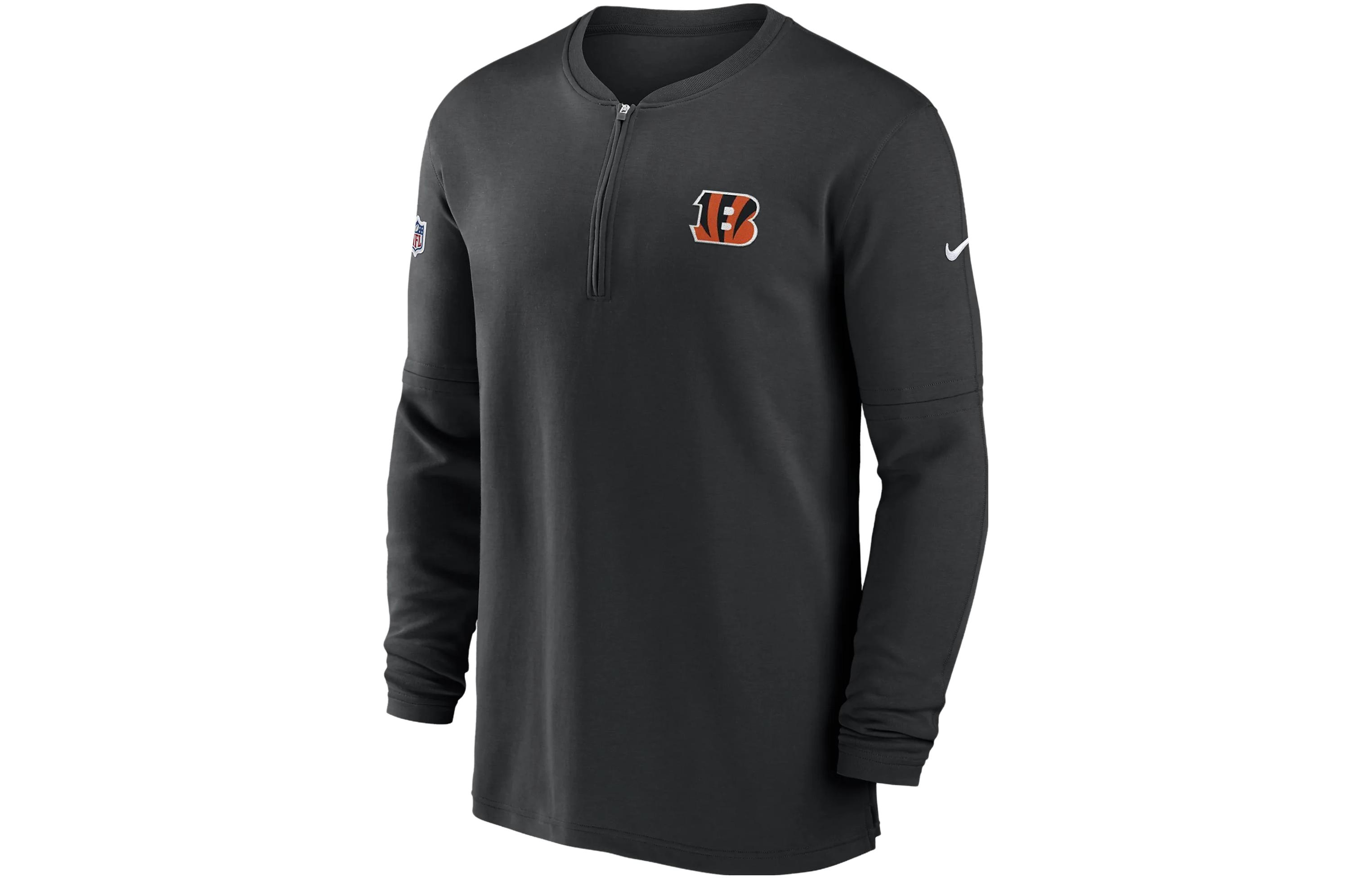 Nike Cincinnati Bengals Sideline Crew Neck Sweatshirt Black Long Sleeve 00MF00A9A-0BV
