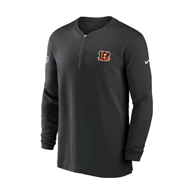 Nike Cincinnati Bengals Sideline Crew Neck Sweatshirt Black Long Sleeve 00MF00A9A-0BV