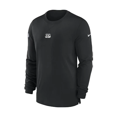 Nike Cincinnati Bengals Sideline Dri-Fit NFL Long-Sleeve Sweatshirt Black Mens 00MB00A9A-0BT