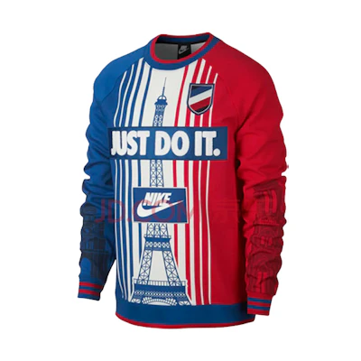 Nike City Edition Multi-Color Patchwork Hoodie Red Blue - AR1988-477