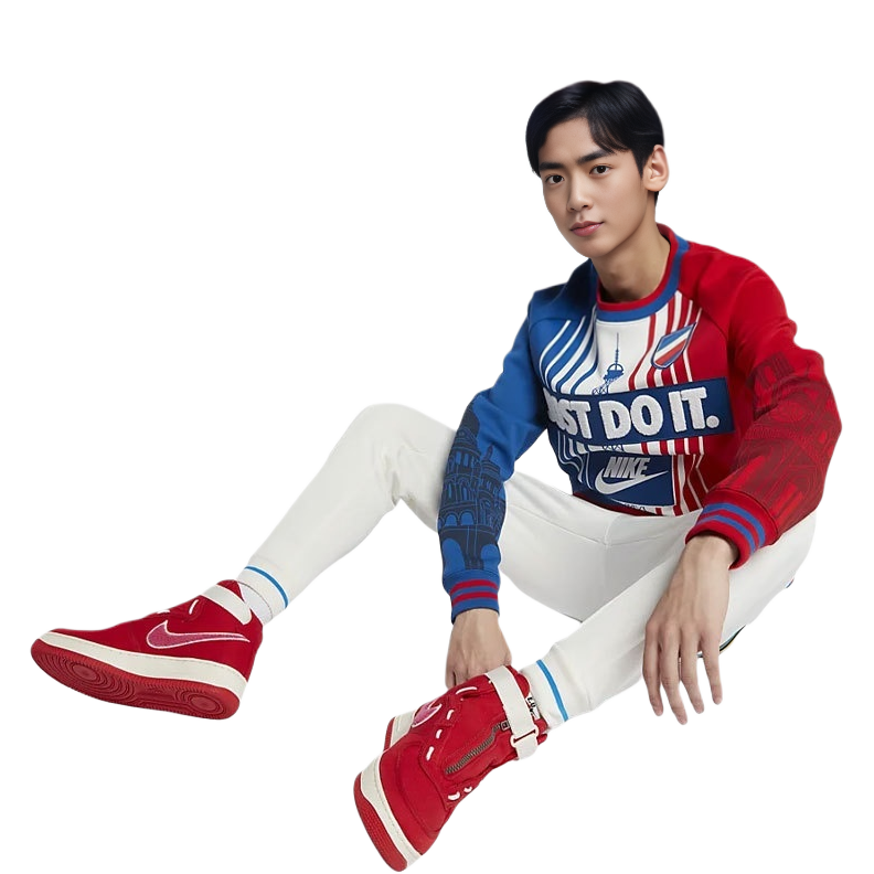 Nike City Edition Multi-Color Patchwork Hoodie Red Blue - AR1988-477 圖 4