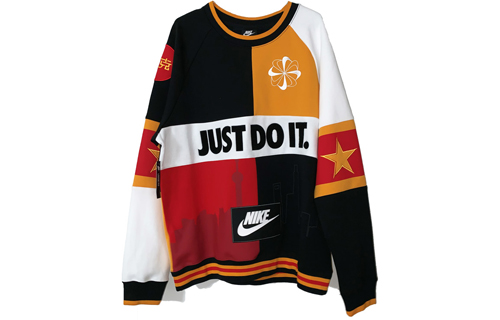 Lookbook Nike City Edition Shanghai Patchwork Hoodie Multicolor Limited Edition AR1899-010