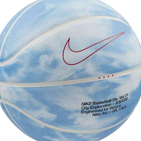 Sizing 나이키 시티 익스플로레이션 시카고 클라우드 프린트 농구공 라이트 블루 7호 훈련용 CT4887-910