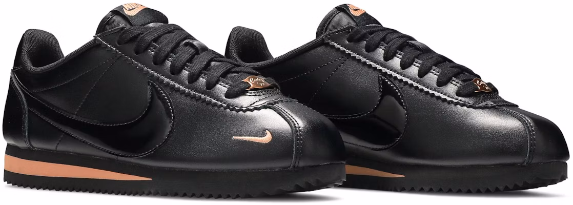Nike classic cortez black rose gold best sale