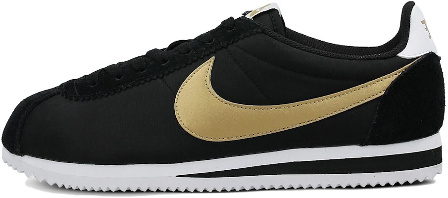 Nike Classic Cortez Nylon 'Hitam Emas Metalik' 807472-002 Buy Nike Classic Cortez Nylon 'Hitam Emas Metalik' 807472-002