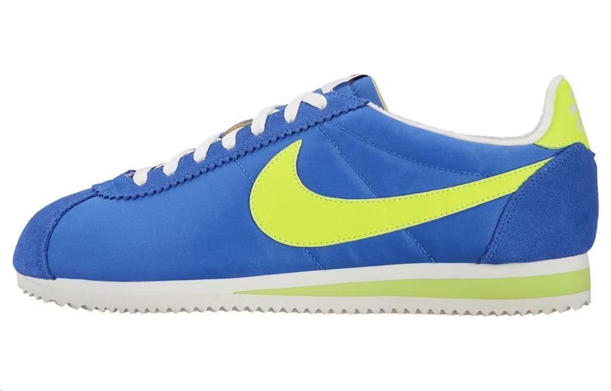 Buy Nike Classic Cortez Nylon AW 'Royal Volt' Lelaki Wanita Kasut Sukan Biru Kuning 844855-470