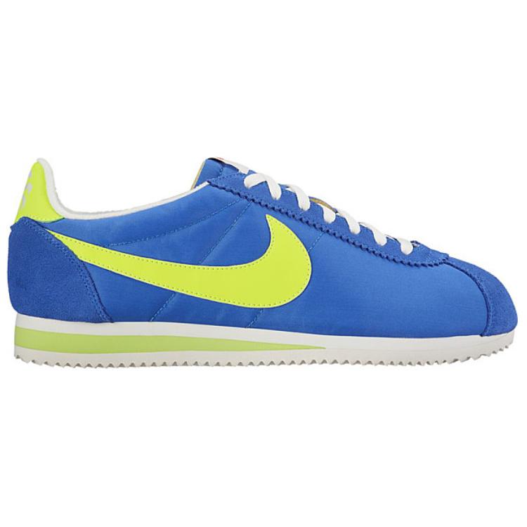 Order Nike Classic Cortez Nylon AW 'Royal Volt' Lelaki Wanita Kasut Sukan Biru Kuning 844855-470