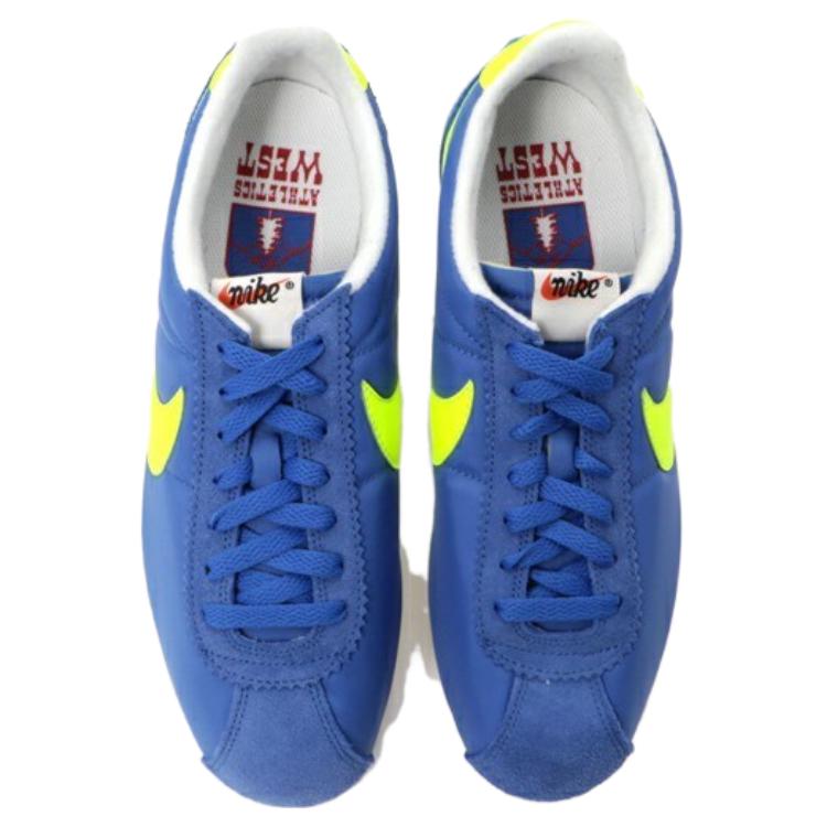 Shop Nike Classic Cortez Nylon AW 'Royal Volt' Lelaki Wanita Kasut Sukan Biru Kuning 844855-470